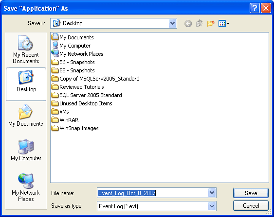 How to export Windows Event Log - Industrial Software Solutions